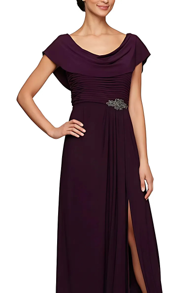photo of purple alex and evenings designer dress