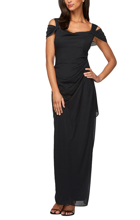 photo of black alex and evenings designer dress