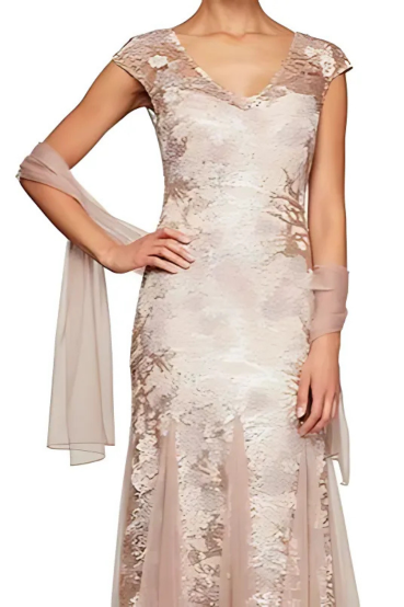 photo of white alex and evenings designer dress