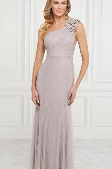 indoor photo of woman wearing pink christina wu designer dress
