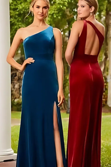 women wearing blue and red designer house of wu dresses