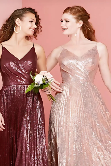 women wearing red and pink designer house of wu dresses