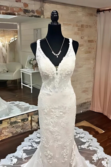 white jp private line designer wedding dress